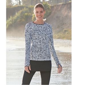 SOLUMBRA BY SUN PRECAUTIONS +100 SPF WOMEN'S WATERSHADE LONG SLEEVE THUMBHOLES